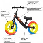 KUDOSALE 11" Kids Toddler Balance Bike, Learn To Ride Pre Walking Bike Sport Training, Adjustable Lightweight Handlebar & Seat, No Pedal Push Bicycle ,Age 2-6 Years Old Boys Girls