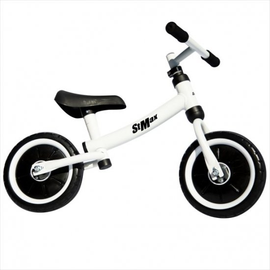 Stmax 10\" Balance Bike White No Pedal Bicycle for Kids Boys Girls Foam Tire