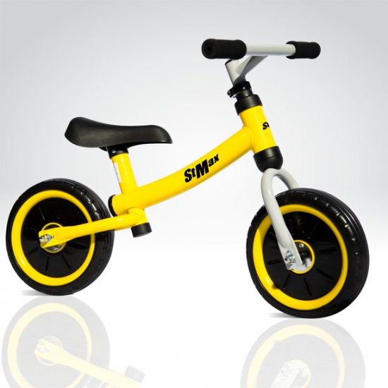 Stmax 10\" Balance Bike Yellow No Pedal Bicycle for Kids Boys Girls Foam Tire