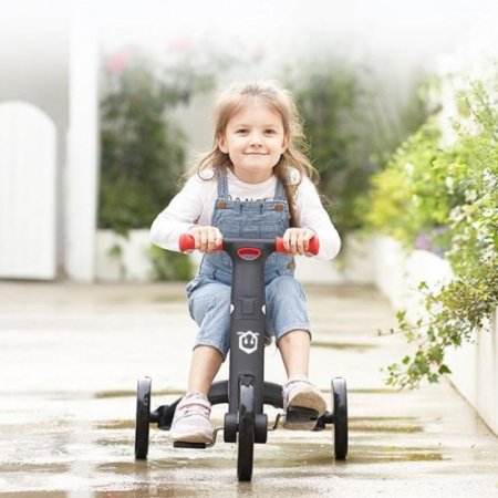 Yotoy Uonibaby-t801 Five-In-One Bicycle Tricycle With Push Rod Red