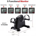 The Power Wear Mini Exercise Bike, AGM Digital Under Desk Bike Foot Cycle Arm & Leg Peddler Machine with LCD Screen Displays