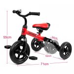 YGJT 3 in1 Toddler Tricycle for 2-6 Year Old Folding Kids Trike & Balance Bike Outdoor Riding Toys for Boys Girls Birthday