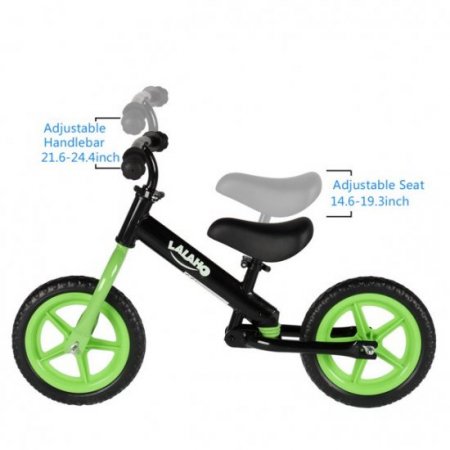 Time Frame Camera Accessories Kids Balance Bike Height Adjustable Green