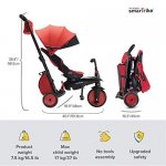 smarTrike 7J Folding Baby Tricycle, Red