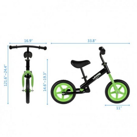 LALAHO LALAHO Strider Bike,2 Wheels Balance Bike for Kids Toddler Training Riding - Green