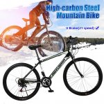 Mountain Bike 26-inch Wheel 21 Speed V Brake Bicycle Anti-Slip Bike for Adult or Teens