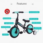 SINGES 12'' Kids Balance Bike Toddler Walking Training Push Sport Bikes with Removable Pedal & Auxiliary Wheel for Toddlers