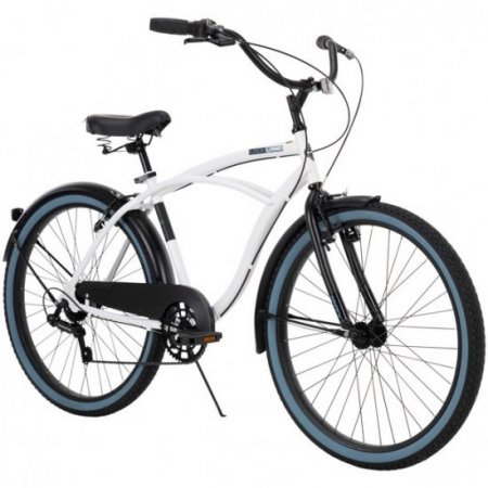 Huffy 26-inch Men's Lockland 7-Speed Cruiser Bike, White