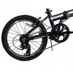 ZiZZO Campo 20 inch Folding Bike with Shimano 7-Speed, Adjustable Stem, Light Weight Aluminum Frame (Black)