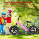 Tmishion TMISHION No-pedal Bike, 12inch Wheel Carbon Steel Kids Balance Bicycle Children No-Pedal Bike, Kids Balance Bicycle