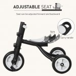 Qaba Kids Ride-On Cycling Tricycle with a Chic Timeless Design Color & a Safety & Comfortable EVA Foam Seat, Black