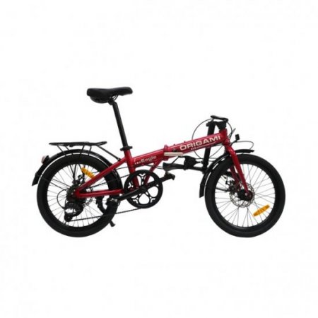 Origami Eagle 8-speed folding bicycle in Red