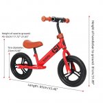 SINGES 12'' Kid Balance Bike Training No-Pedal Learn To Ride Pre Push Bicycle Foam Tire Adjustable For 1-6 years old Toddlers Kids