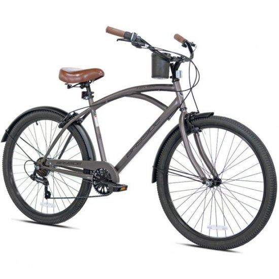 Kent 26\" Bayside Men\'s Cruiser Bike, Satin Cocoa Brown Fast Free Shipping New