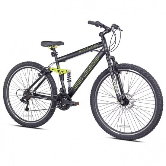 Genesis 29\" Incline Men\'s Mountain Bike, Black/Yellow