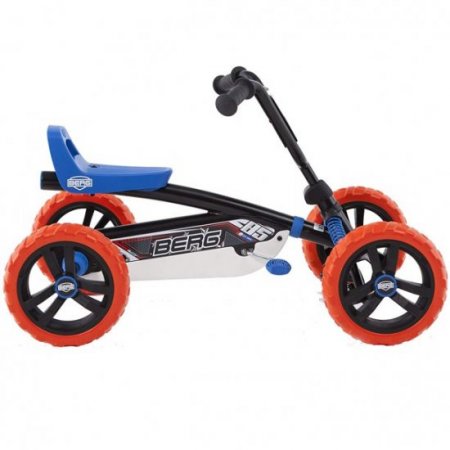 Berg Buzzy Nitro Toddler Adjustable Compact Pedal Powered Safe Go Kart, Blue