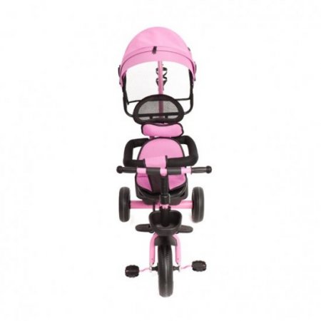 Vingtank Children Trike, 4 in1 Baby Kids Trike Girls Push Along Tricycle Toddlers 3-Wheel Pedal Bike -Pink