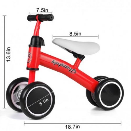 Novashion Novashion Baby Balance Bike Learn To Walk No Foot Pedal Riding Toy Age 1-3 Year Kids Gifts