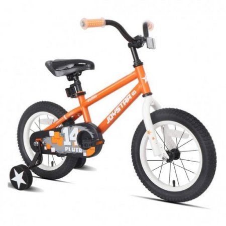 Joystar Joystar Pluto 14 Inch Ages 3 to 5 Kids Pedal Bike with Training Wheels, Orange