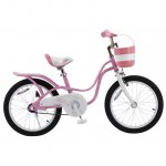 RoyalBaby Little Swan Pink 18 Inch Girl's Bicycle With Basket and Kickstand