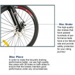 OTURE Mountain Bike 26-inch wheel, 21 speeds, High Carbon Steel Frame , for Mens and Womens white/red