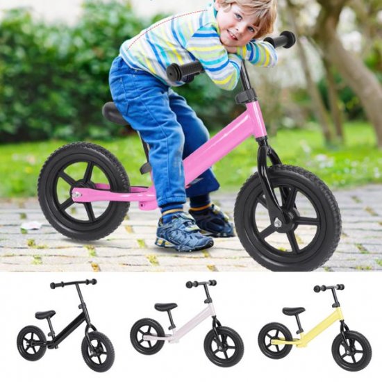 Dilwe Dilwe 4 Colors 12inch Wheel Carbon Steel Kids Balance Bicycle Children No-Pedal Bike, No-pedal Bike, Kids Balance Bicycle