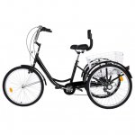 Adult Tricycle 1/7 Speed 3-Wheel For Shopping W/ Installation Tools