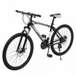 Camping Survival 26 inch Mountain Bike, Camping Survivals 21 Speed Bicycle with Suspension Fork, Anti-Slip Dual-Disc Brake, High Carbon Steel Frame, Road Offroad City Bike for Women Men Adult