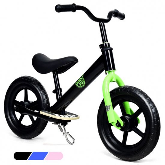 Costway Costway 12\'\' Kids Balance Bike No Pedal Sport Training Bicycle w/ Adjustable Seat Black