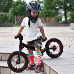 Daciye Daciye DH Sports Children Socks Balance Walking Bike Socks for Sports (Cyan Red)