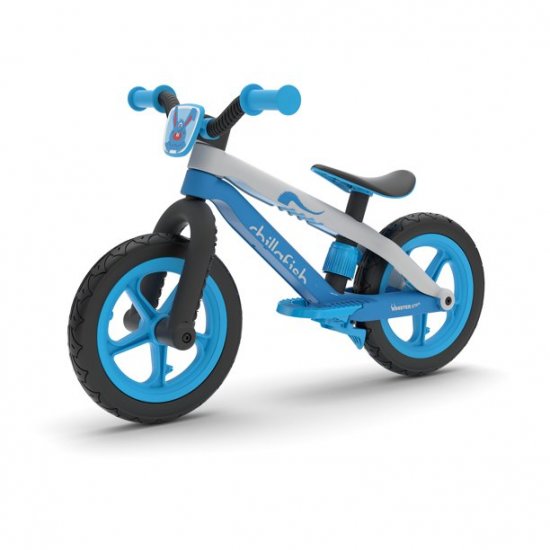 Chillafish Chillafish Bmxie 2 lightweight balance bike with integrated footrest and footbrake, for kids 2 to 5 years, 12\" inch airless rubberskin tires, adjustable seat without tools, blue