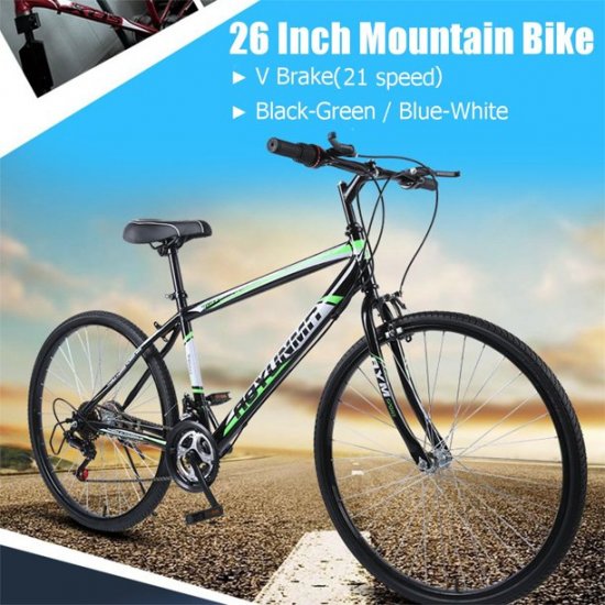 Dirt Bike Mountain Bike Exercise Bike Road Bike Mens Bike Girls Bike 26 Inch 21-Speed Mountain Bike Bicycle Adult Student Outdoors Women Men Adjustable Bicycle