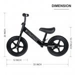 Novashion Kids Balance Bike for 2-6 Year Old Toddlers and Kids No Pedal Kids Bike Lightweight 11.8" Wheels Adjustable Seat Easy Install