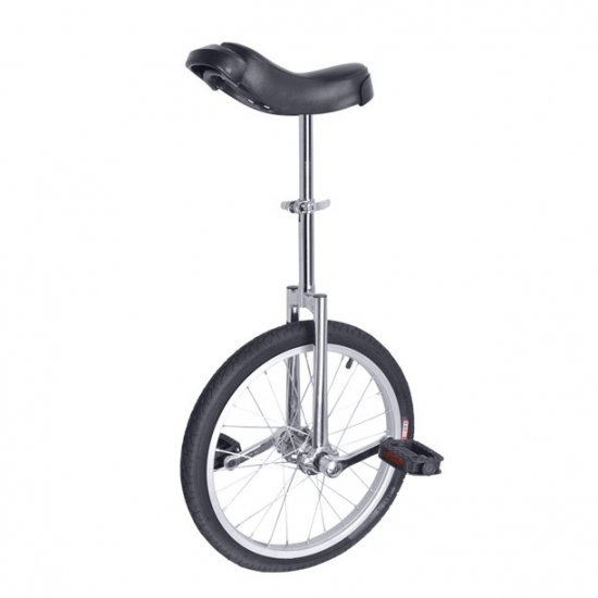 fitup SeekFunning 18 Inches Unicycle Bicycle Competition Single Wheel Car Thickened Aluminum Alloy Ring Balance Car - Black