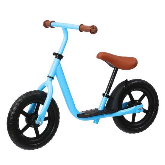 Generic Kids Balance Bike with Pedal Learn To Ride Pre Bike Sport Training Bicycle 12\'\' Wheels with Adjustable Handlebar & Seat, Blue, for Toddlers 2-6 Years Olds