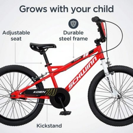 Schwinn Koen Boys Bike for Toddlers and Kids 20'' Red