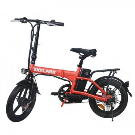 NAKTO Folding Electric Bicycle 16'' Red Skylark