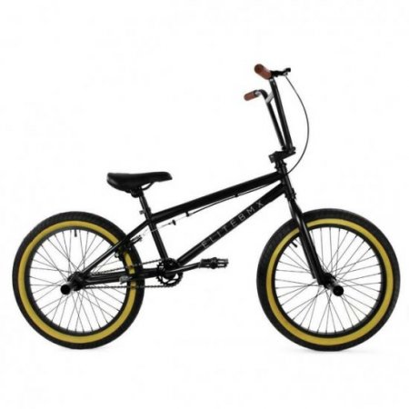 Elite 20" BMX Stealth Bicycle Freestyle Bike 1 Piece Crank Black Gum NEW 2021