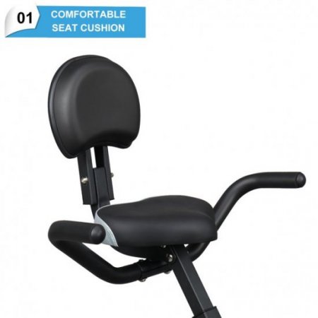 Ubesgoo UBesGoo Folding Adjustable Exercise Bike, with Pulse Sensor/LCD Monitor