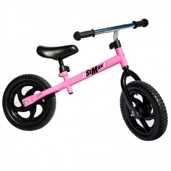 Stmax Balance Bike Pink No Pedal Adjustable for Kids Girls Boys Foam Tire 12\"