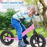 Tmishion TMISHION No-pedal Bike, 12inch Wheel Carbon Steel Kids Balance Bicycle Children No-Pedal Bike, Kids Balance Bicycle