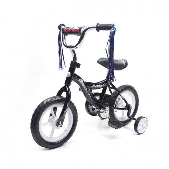 Chromewheels Road Star 12\" BMX Kids Bike EVA Wheels - Black