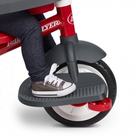 Radio Flyer Front Wheel Footrest Accessory for Stroll 'N Trikes, Gray