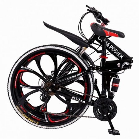 Outroad Mountain Bike 21 Speed 26 in Folding Bike Double Disc Brake Bicycles