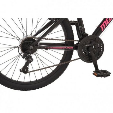 Mongoose Excursion mountain bike 24-inch wheels 21 speeds girls frame black pink