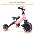 besrey 5 in 1 Toddler Tricycle for 1-3 Years Old Kids, Boys Girls Baby Trikes with Pedals, Pink