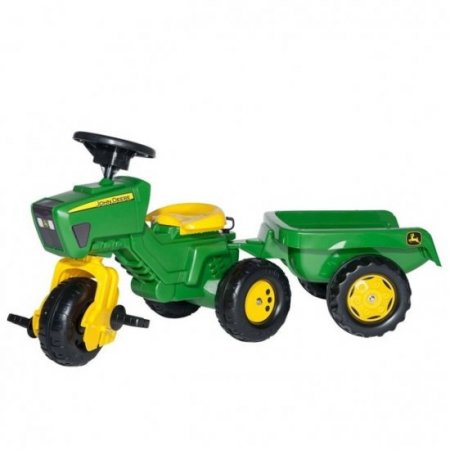 John Deere 052769 3 Wheel Tractor with Trailer