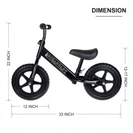 Hongyi Kids Balance Bike, Sport Balance Bike Kids Training Bicycle with Adjustable Seat, Inflation-Free Tires, No-Pedal Pre Walking Bike for Toddler & Children