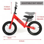 S-morebuy Kid Sport Balance Bike with Rubber Tires, Pro Lightweight No-Pedal Toddlers Bike Walking Bicycle Ultra-Cool Push Bikes, Toddler Push Bike with Puncture-Proof Tire for Child, with Tires for Kids Ages 2