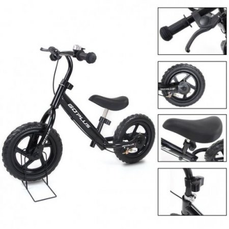 Apontus 12" Four Colors Kids Balance Bike Scooter with Brakes and Bell